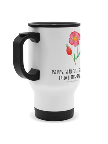 Mr. & Mrs. Panda thermosbecher Blume HageRundunge mit Spruch in Weiß
