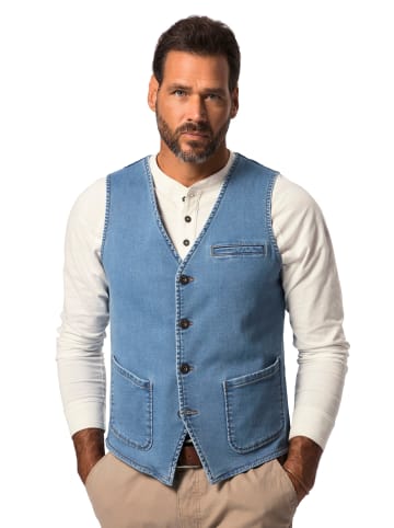 JP1880 Steppweste in bleached denim