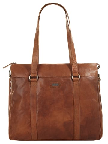 SPIKES & SPARROW Shopper echt Leder in cognac