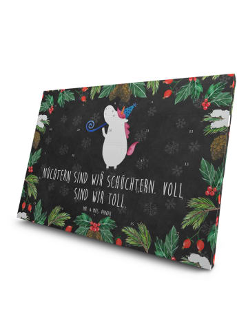 Mr. & Mrs. Panda Tee Adventskalender Einhorn Party mit Spruch in Kreidetafel