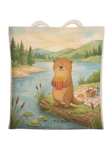 Mr. & Mrs. Panda Shopper Otter See Pommes Design ohne Spruch in Weiß