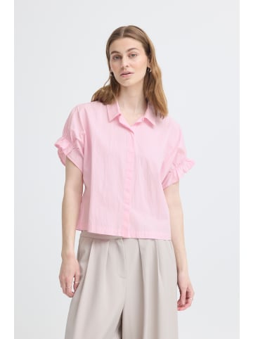 ICHI Hemd kurzarm IHSAMI Loose fit in Pink Lady