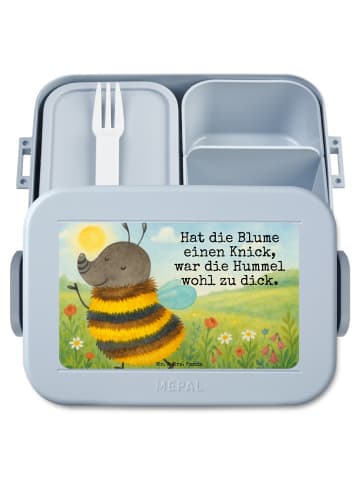 Mr. & Mrs. Panda MEPAL Bentobox Hummel flauschig Design mit Spruch in Blau Pastell