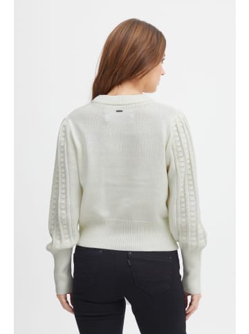 PULZ Jeans Strickpullover PZAMY - 50207167  Strickpullover mit Strukturmuster in Weiß
