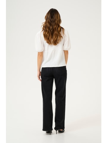 Kaffe Kurzarm-Bluse KAlisette in Chalk