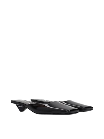 PRADA Schwarz Leder Flach Sandalen