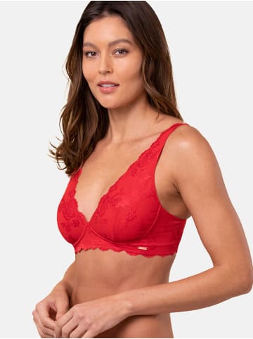 Royal Lounge Bralette Royal Dream mit Spitze in Rot