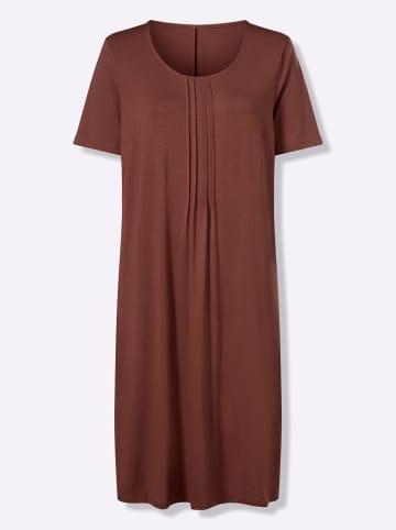 Sieh an! Jersey-Kleid in rotbraun