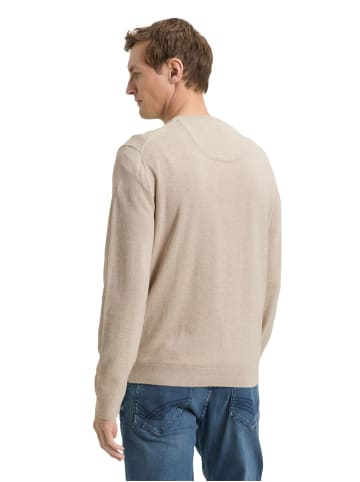 Tom Tailor Pullover BASIC CREWNECK KNIT in Beige