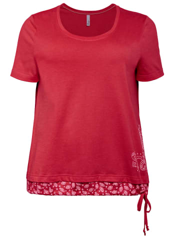 sheego T-Shirt in mohnrot
