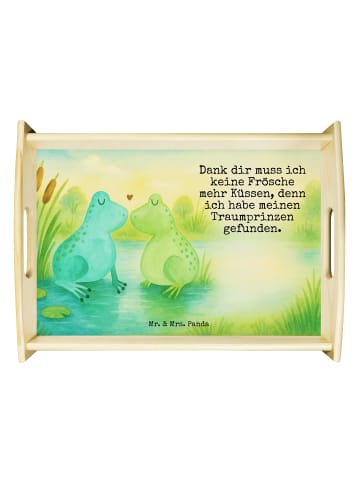 Mr. & Mrs. Panda Sofa Tablett Frosch Liebe Design mit Spruch in Weiß