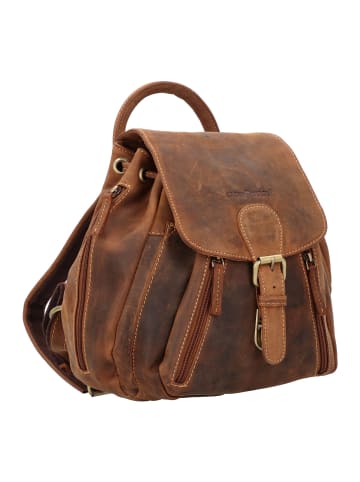 Greenburry Vintage City Rucksack Leder 25 cm in braun