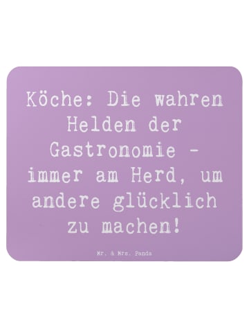 Mr. & Mrs. Panda Mouse Pad Spruch Koch Helden mit Spruch in Lavendeltraum
