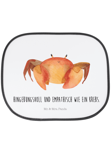 Mr. & Mrs. Panda Auto Sonnenblende Sternzeichen Krebs mit Spruch in Weiß