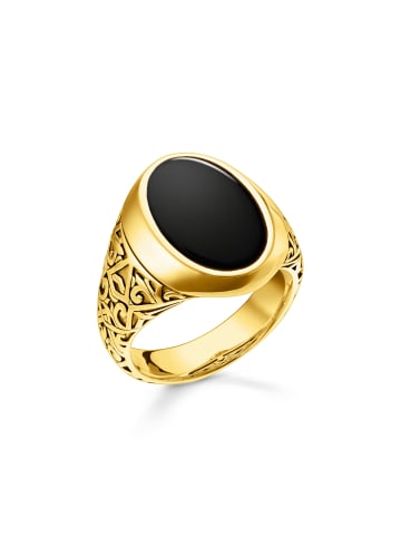 Thomas Sabo Ring Schwarz-Gold in gold, schwarz