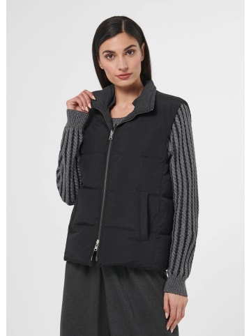 MADELEINE Wattierte Wendeweste in schwarz / anthrazit / melange