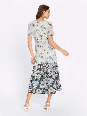WITT WEIDEN Druck-Kleid in champagner-marine-bedruckt
