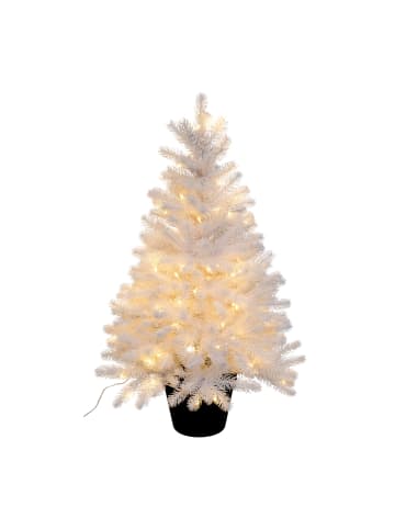 Creativ green Künstlicher Tannenbaum im Topf mit 100 Lichtern, PE