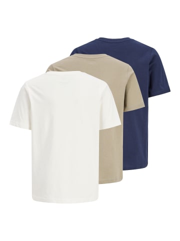 JACK & JONES PLUS 3er-Pack T-shirt in Cloud Dancer