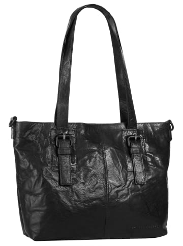 SPIKES & SPARROW Shopper echt Leder in schwarz