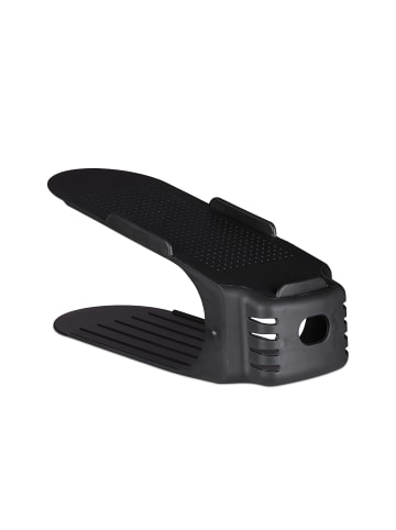 relaxdays 12x Schuhstapler in Schwarz