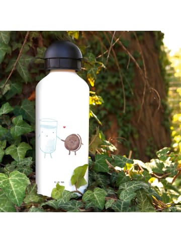 Mr. & Mrs. Panda Wasserflasche Milch Keks ohne Spruch in Weiß