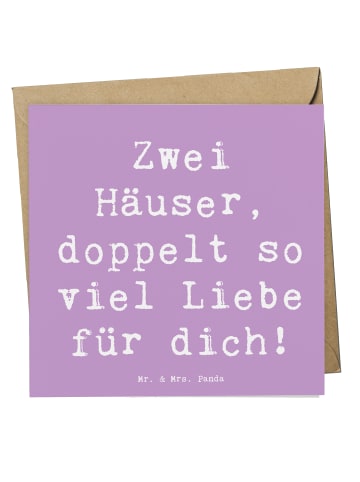 Mr. & Mrs. Panda Glückwunschkarte Spruch Trennung von den Eltern... in Lavendeltraum
