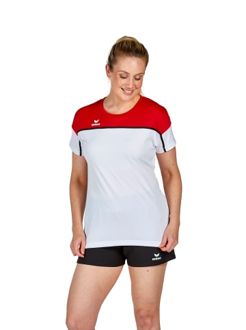 erima Damen Change By Erima T-Shirt in weiß/rot/schwarz