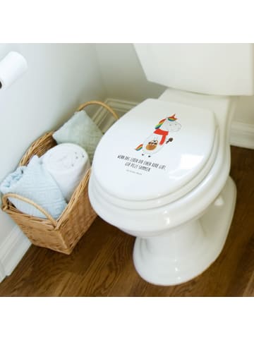 Mr. & Mrs. Panda Toilettendeckel Einhorn Pilz mit Spruch in Weiß