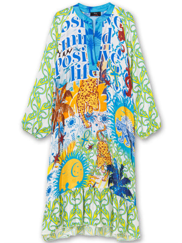 sheego Midikleid in gelb-gemustert