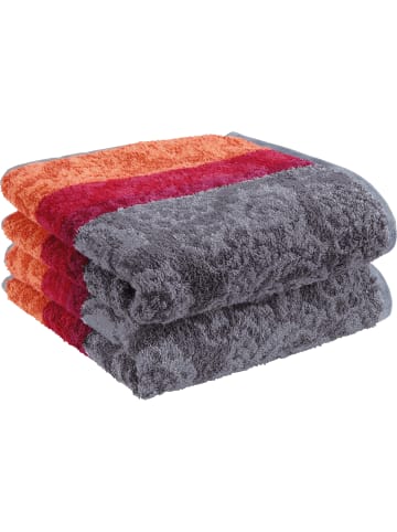 Erwin Müller Frottier, Jacquard Handtuch 2er-Pack Paisley in orange
