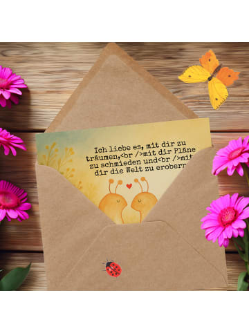 Mr. & Mrs. Panda Grußkarte Schnecken Liebe Design mit Spruch in Weiß