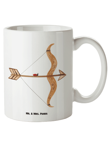 Mr. & Mrs. Panda weisse tasse Sternzeichen Schütze ohne Spruch in Weiß