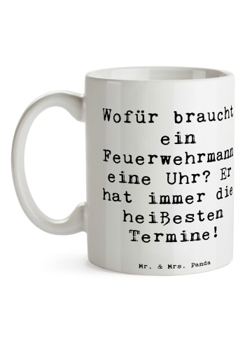 Mr. & Mrs. Panda Kaffeetasse Spruch Feuerwehrmann Termine mit Sp... in Weiß