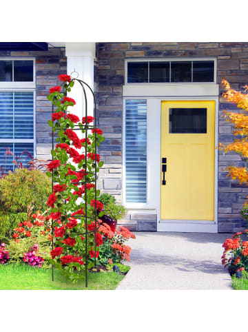 relaxdays 2 x Rankobelisk in Grün - (H)190 x Ø40 cm