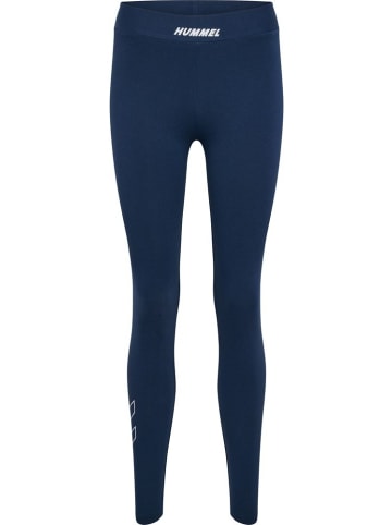 Hummel Leggings "Elemental Cotton Hw Tights" in Blau