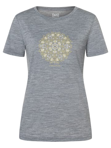 super.natural Merino T-Shirt W ORNAMENT TEE in grau
