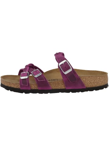 Birkenstock Sandale Franca Braided geöltes Naturleder schmal in pink