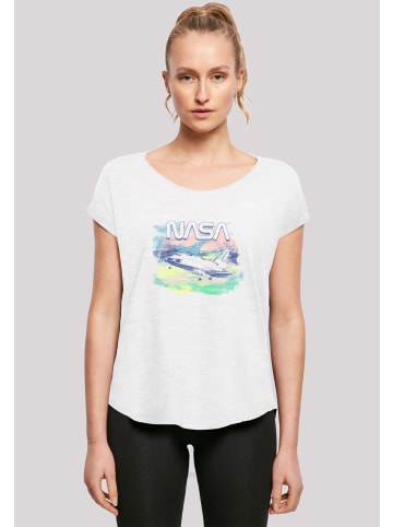 F4NT4STIC Long Cut T-Shirt NASA Painted Take Off in weiß