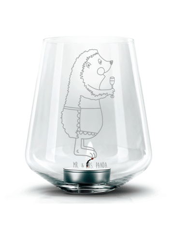 Mr. & Mrs. Panda Laterne Igel Wein ohne Spruch in Transparent