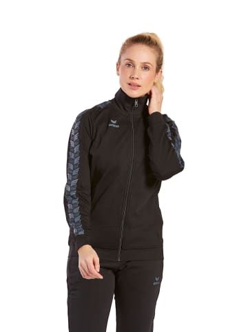 erima Damen Essential Team Tracktop Jacke in schwarz/slate grey