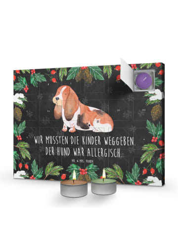 Mr. & Mrs. Panda Adventskalender Hund Basset Hound mit Spruch in Kreidetafel