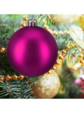 relaxdays 100-tlg. Weihnachtskugeln Set in Pink