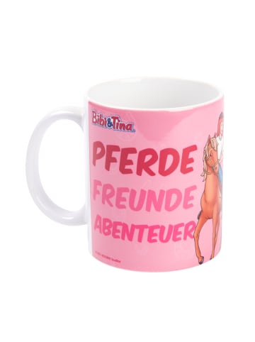 United Labels Bibi und Tina Tasse - Pferde, Freunde, Abenteuer  320 ml in rosa