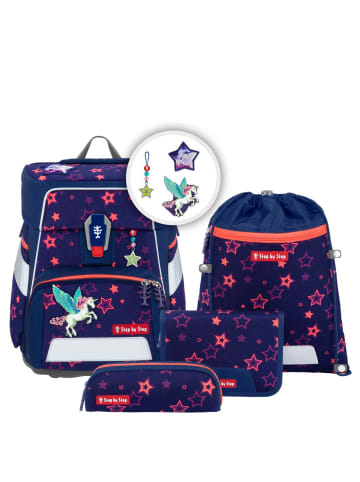 Step by Step Space Shine - Schulranzen Set 5tlg. (Shark Dexter) in Pegasus Night Nuala