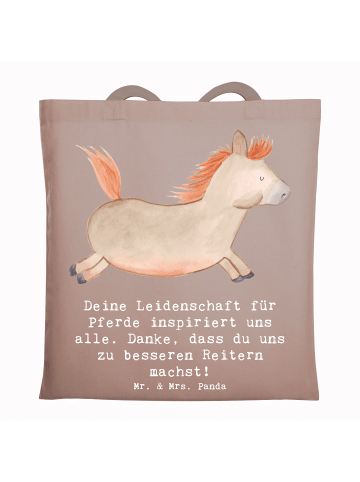 Mr. & Mrs. Panda Tragetasche Reitsport Trainerin Inspiration mit... in Braun Pastell