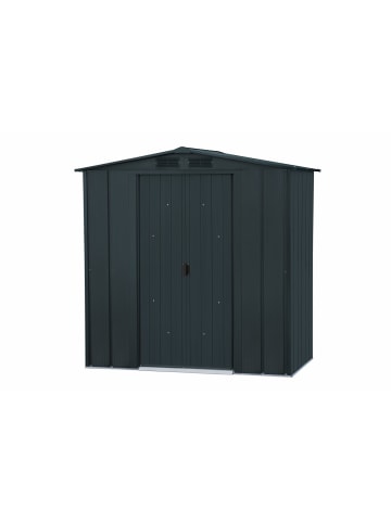VCM Metall Gerätehaus 202x123 Gartenhaus Schiebetür in Anthrazit