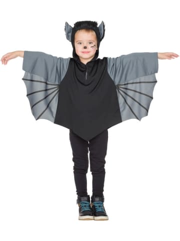 Rubie`s Kostüm Fledermaus, grauen Flügel, Kapuze mit Fledermausohren, Größe 104