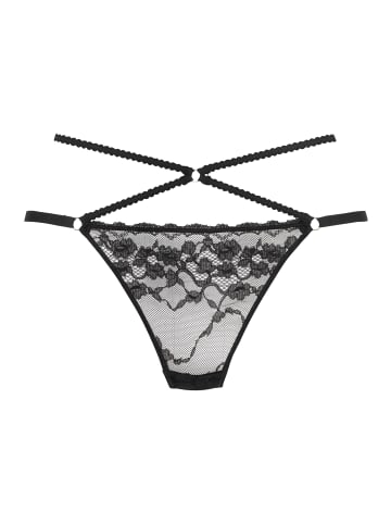 PETITE FLEUR GOLD String in schwarz