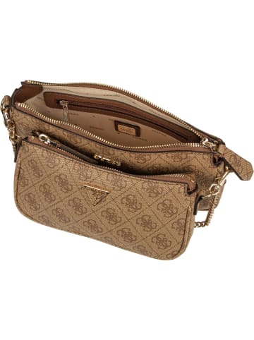 Guess Umhängetasche Noelle II Double Pouch CB Logo in Latte Logo/Brown